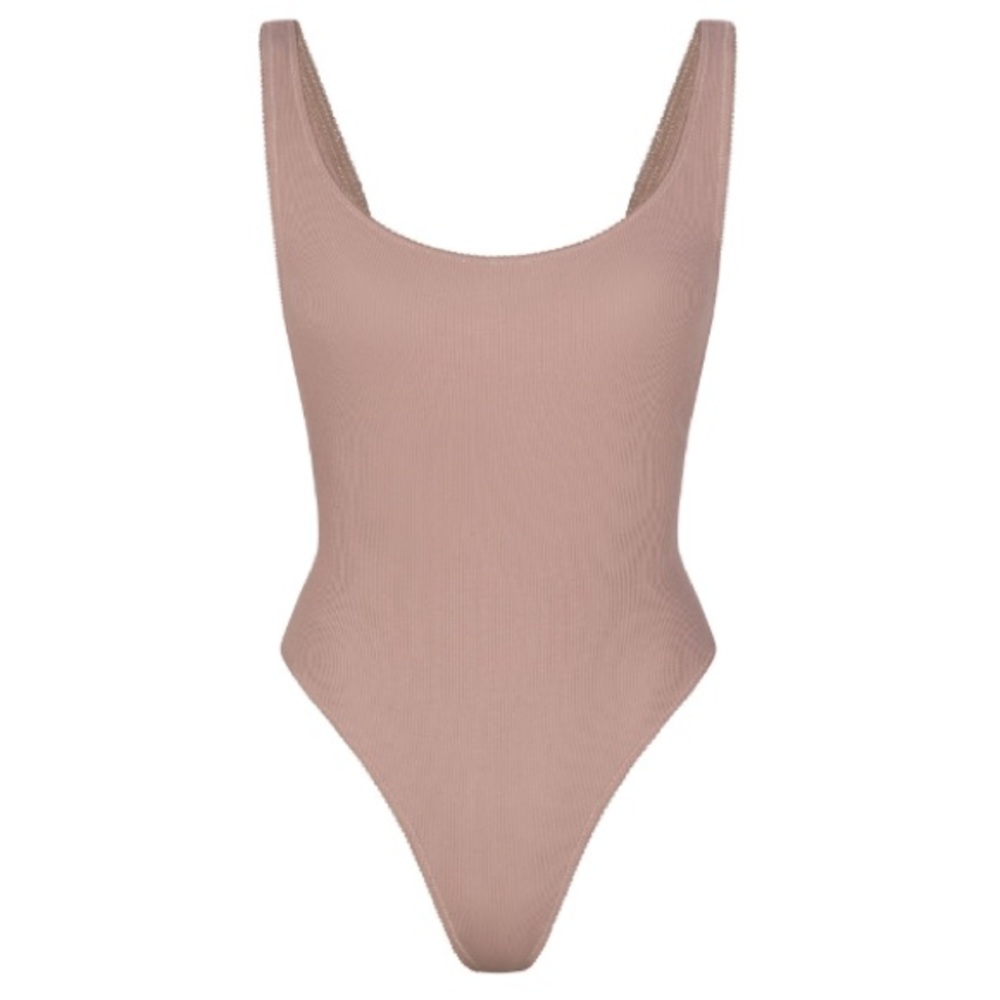 SKIMS Cotton Rib Picot Tank Bodysuit